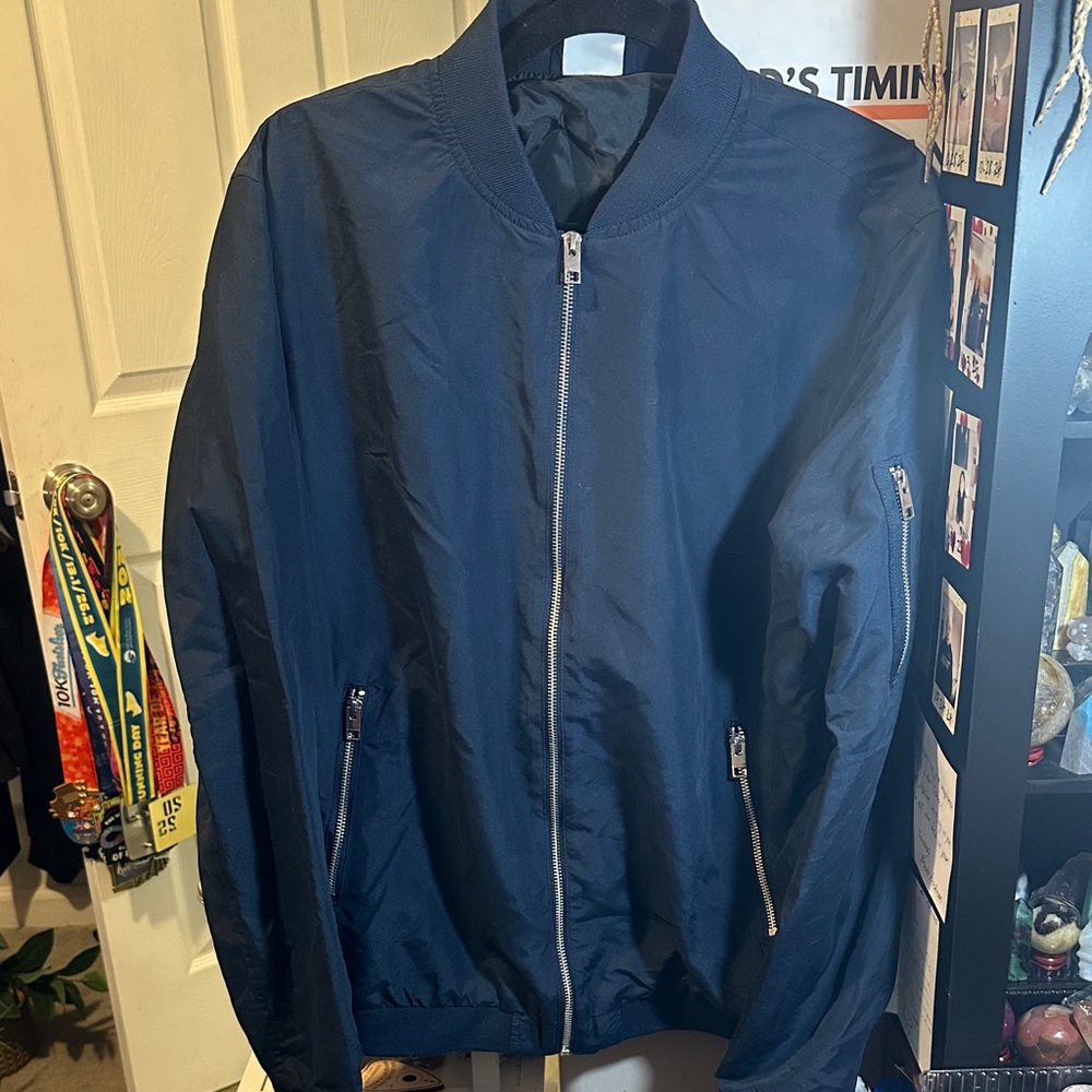 Jack & Jones Navy Bomber Jacket